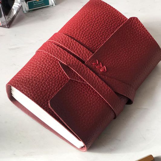 Red Vegan Leather Journal