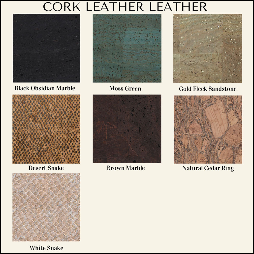 Cork leather color swatches