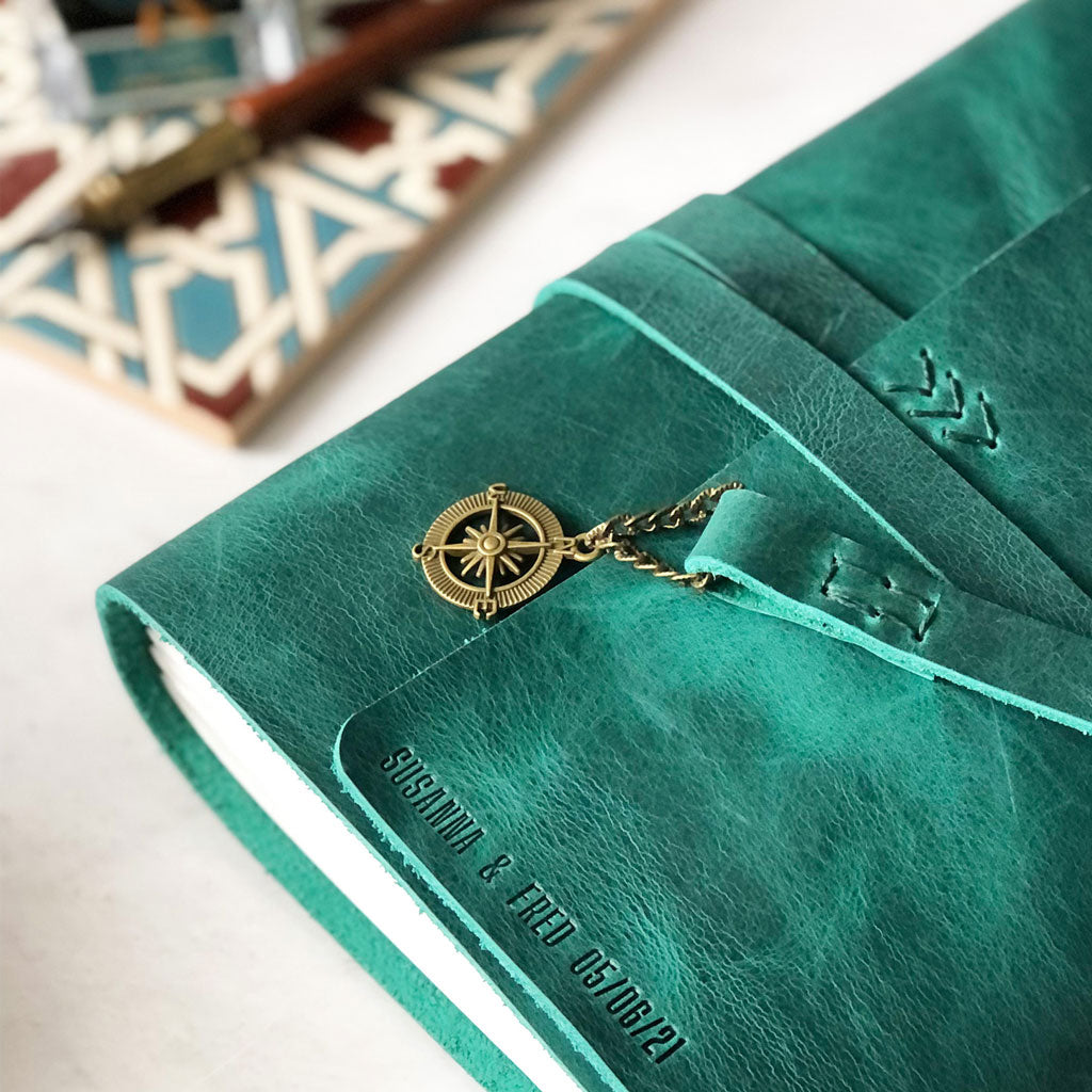 Embossed Names Journal close-up
