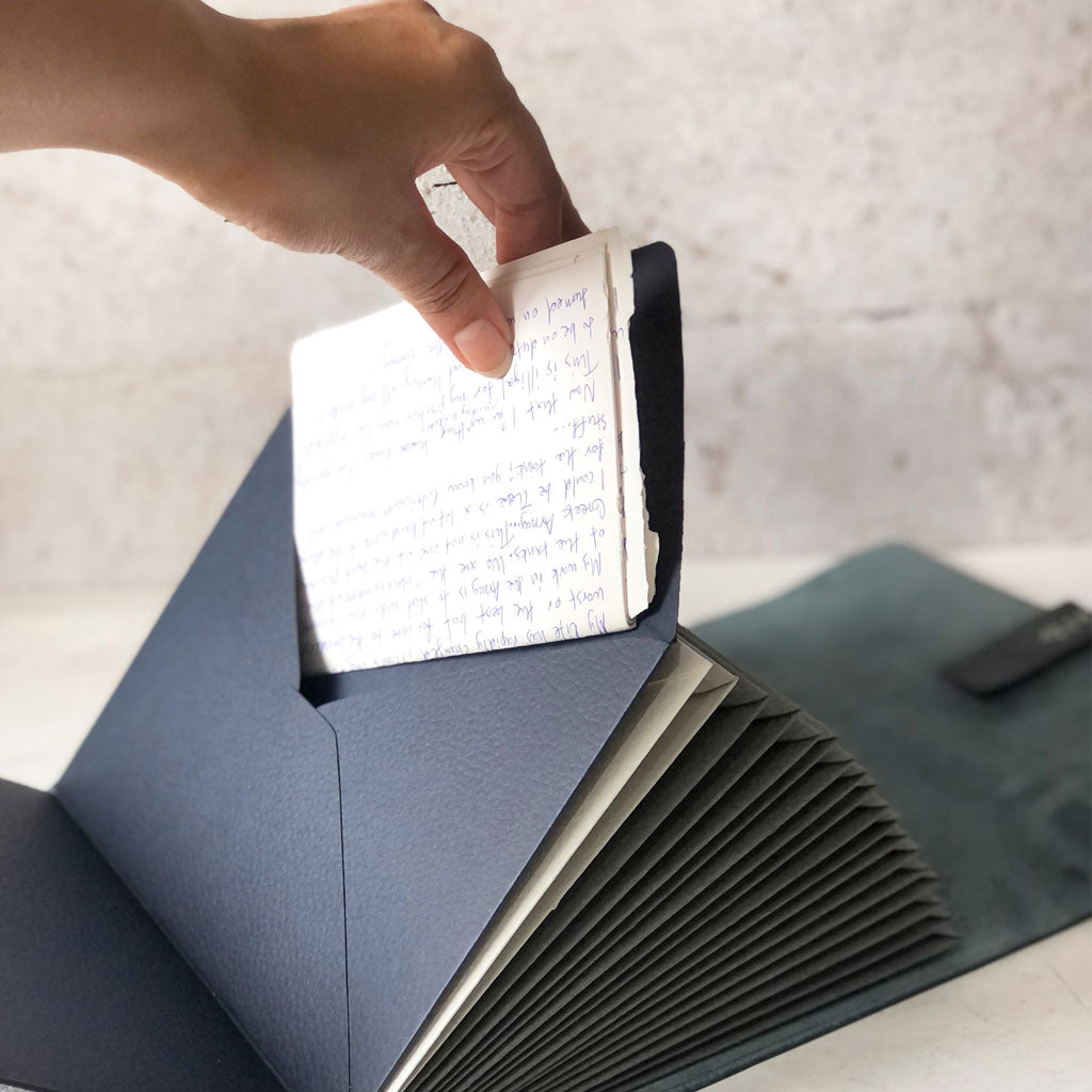 Memory Book With Leather Look Envelope Pages
