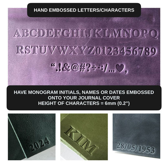 Personalized Leather Journal with Embossed Name