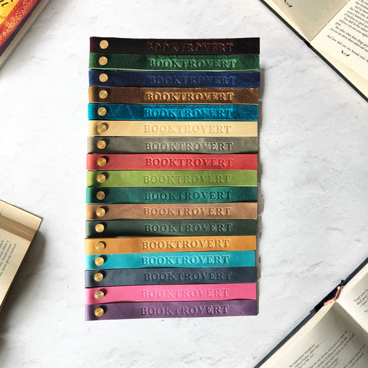 Leather Bookmark With Embossed Quote