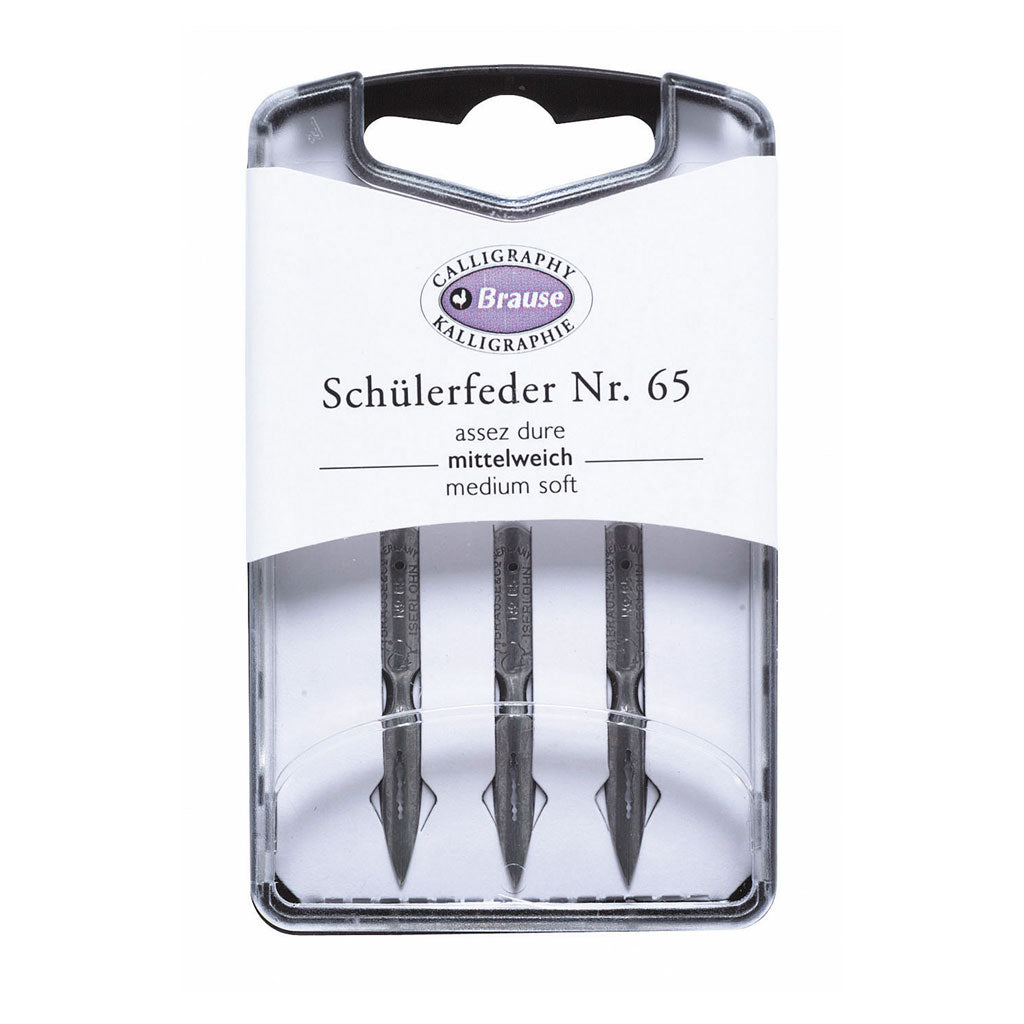 Brause set of 3 nibs no: n65 ecoliere