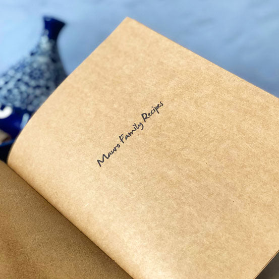 Personalized Blank Recipe Book with Kraft Brown Pages