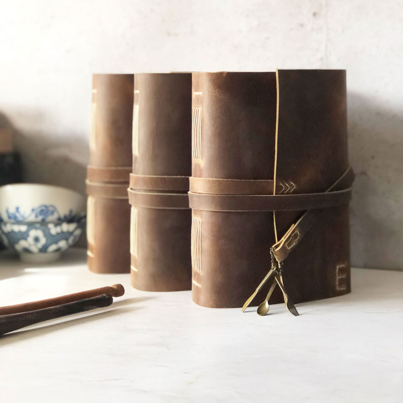 Personalized Blank Recipe Book with Kraft Brown Pages