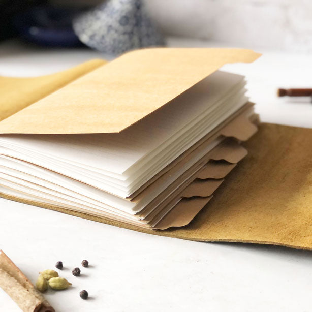 Personalized Blank Recipe Book with Kraft Brown Pages – Indigo Artisans
