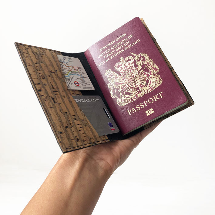 Vegan leather passport holder