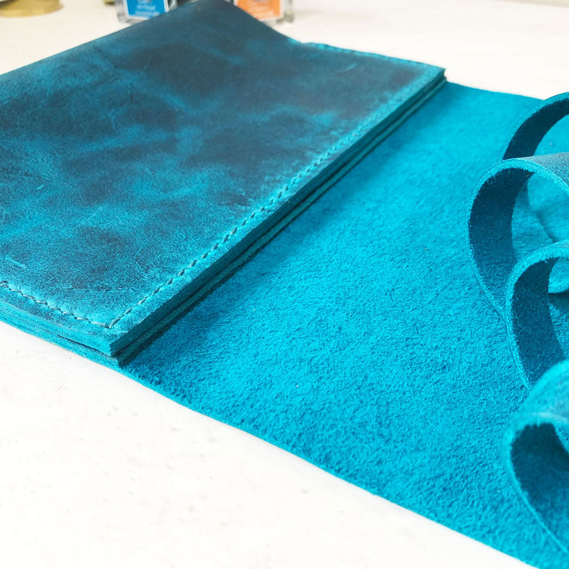 Tri-Fold Leather Notebook Cover, Custom Sizes