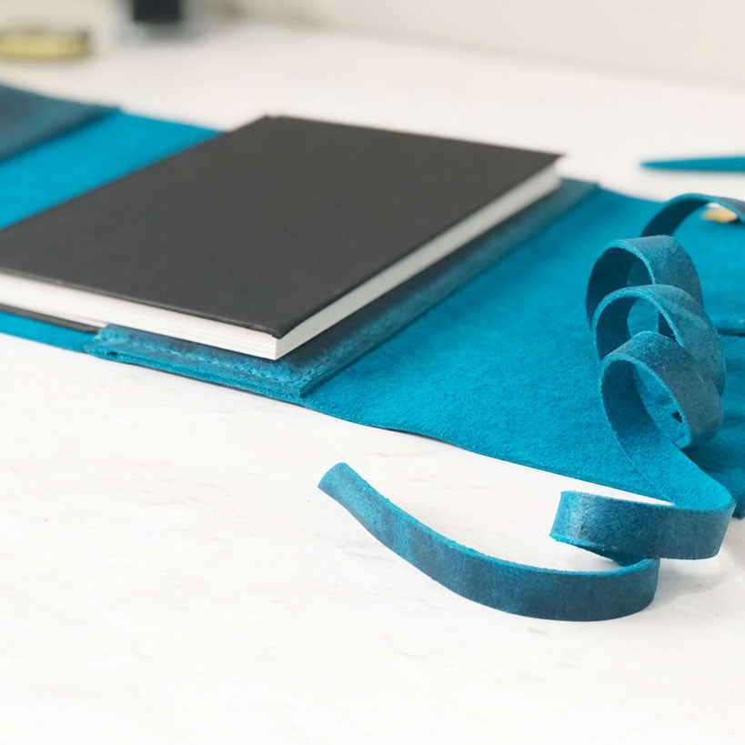Tri-Fold Leather Notebook Cover, Custom Sizes