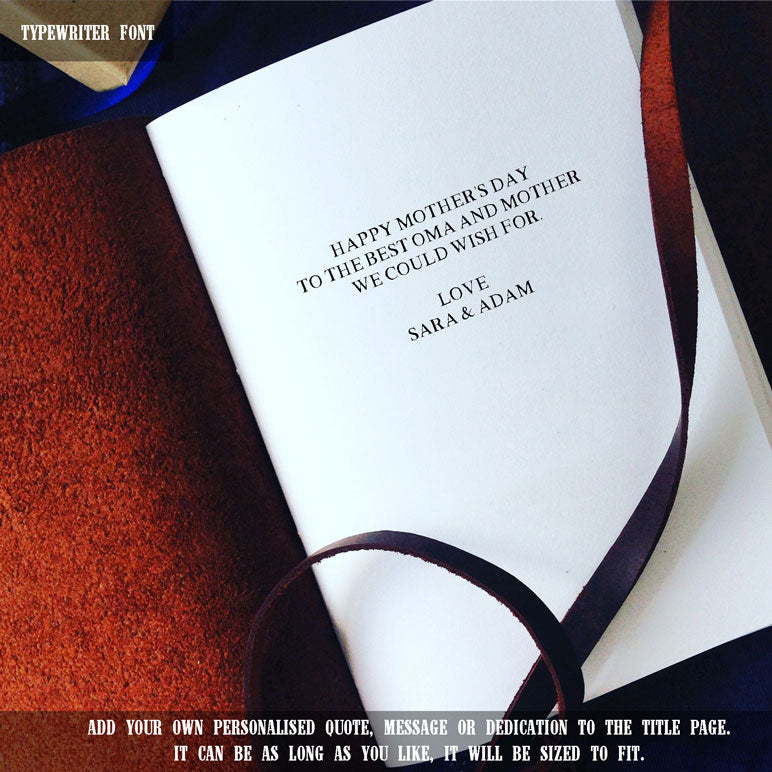 Custom Title Page, Dedication Page Add On