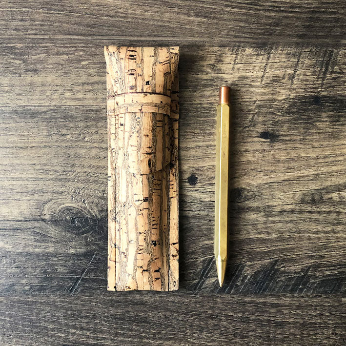 faux leather pen holder