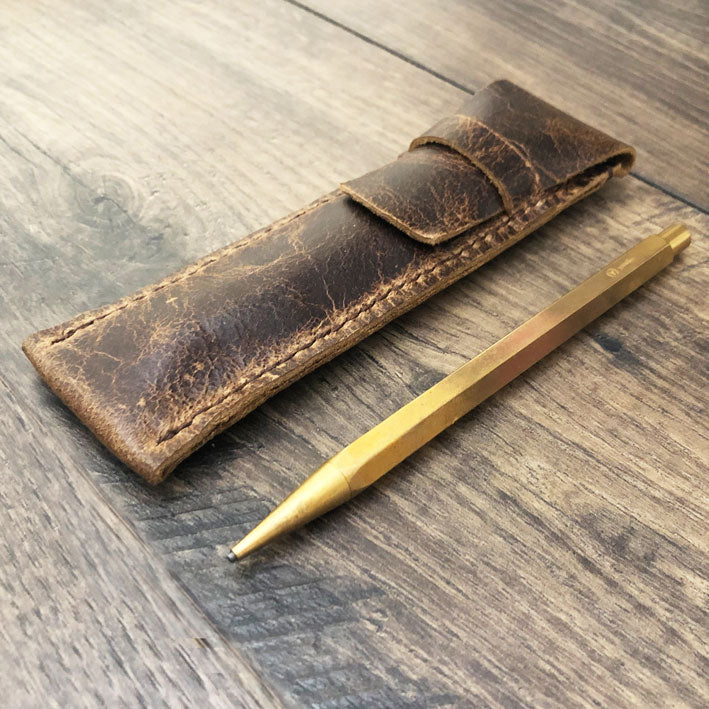 Leather pen case