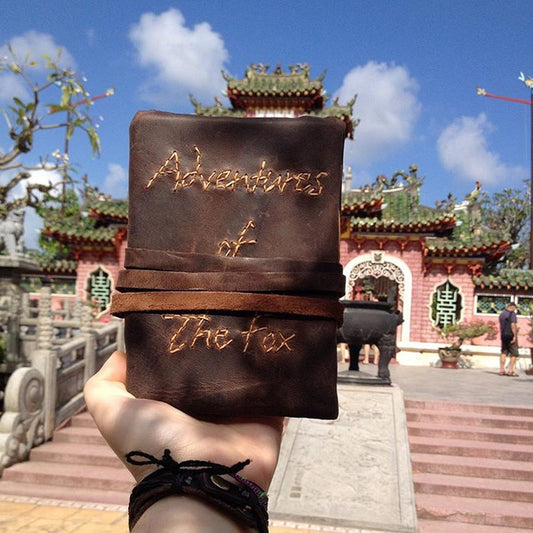 To Travel Is To Live Personalized Leather Journal, CUSTOMISABLE, A6 & A5