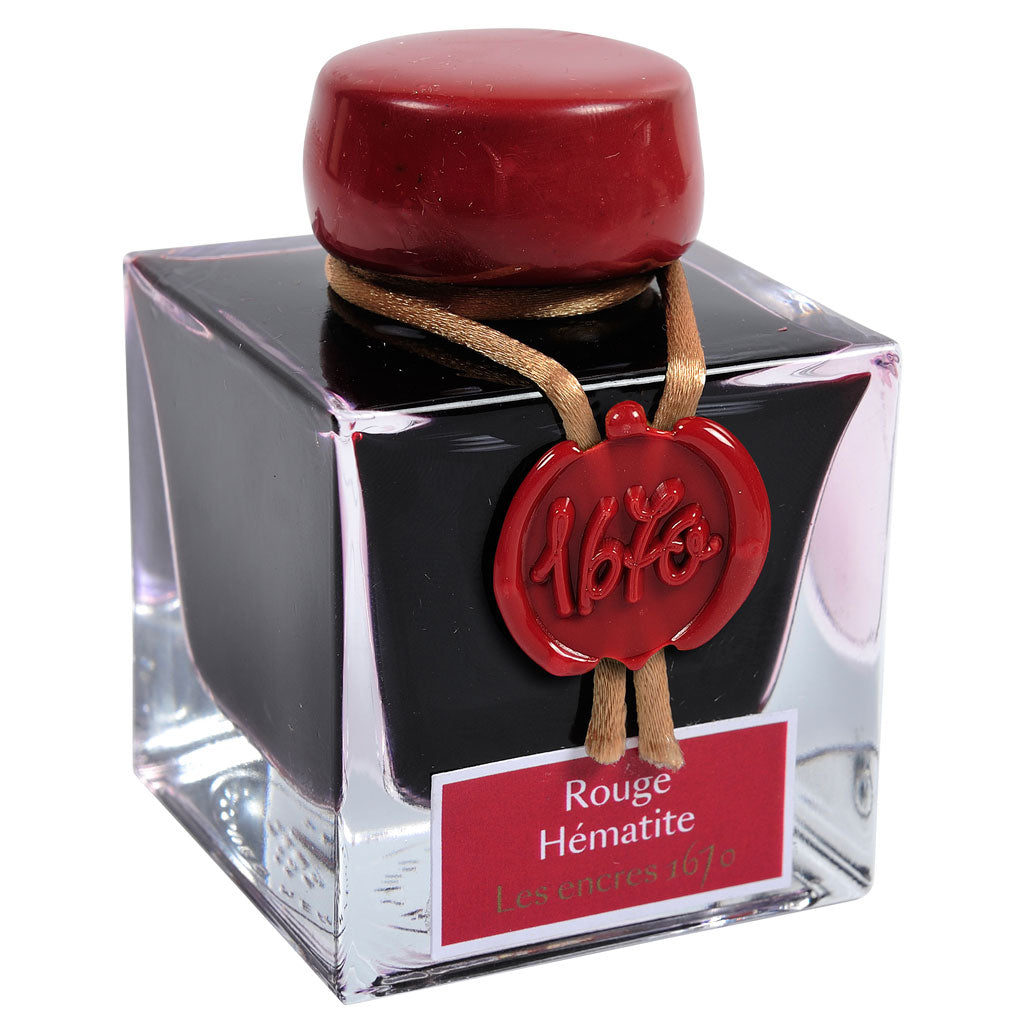 J Herbin 1670 Rouge Hematite Bottled Ink 50ml - oblation papers & press