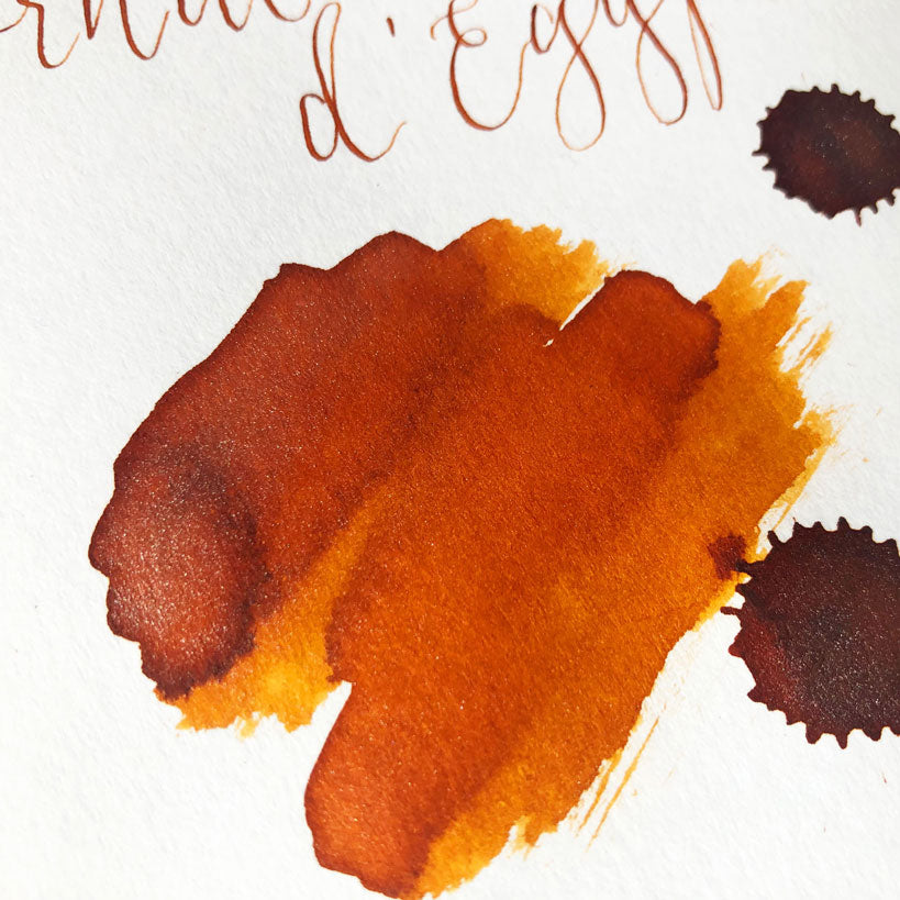 J Herbin 1670 Coraline d'Egypte calligraphy Ink Swatch detail