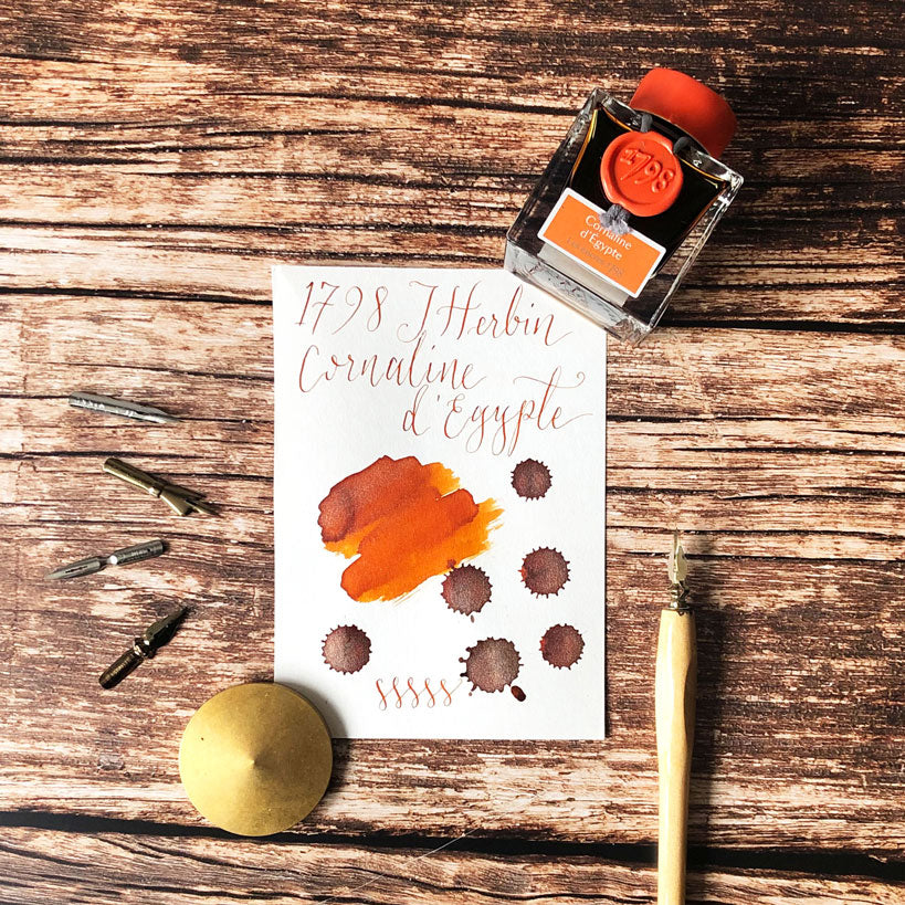 J Herbin 1670 Coraline d'Egypte calligraphy Ink Swatch