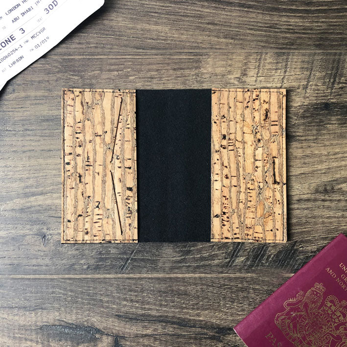 Faux leather passport holder