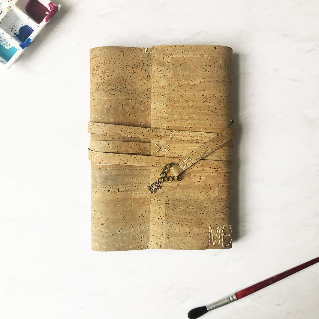 Personalised Faux Leather Sketchbook Cover