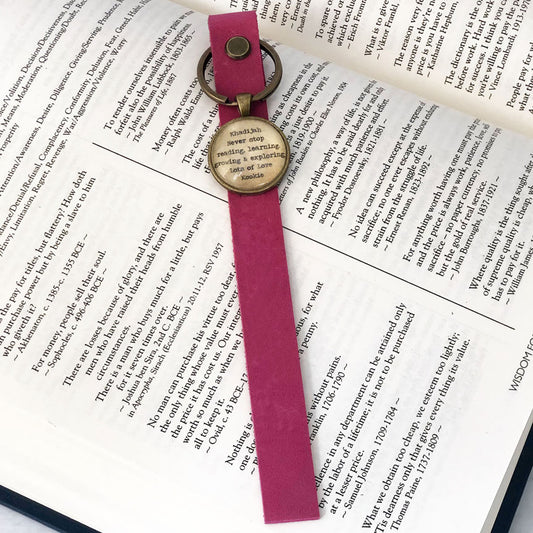 Custom Printed Bookmark With Quote Charm