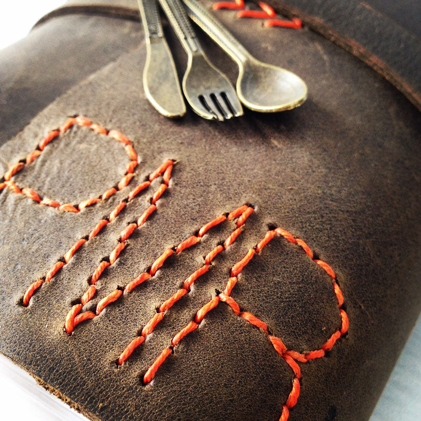 Monogrammed leather journal gifts