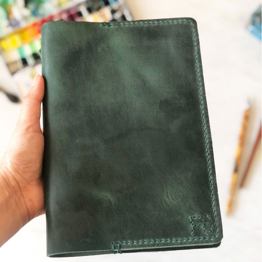 Refillable Leather Sketchbook Cover