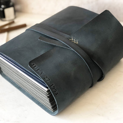 Memory Book With Leather Look Envelope Pages