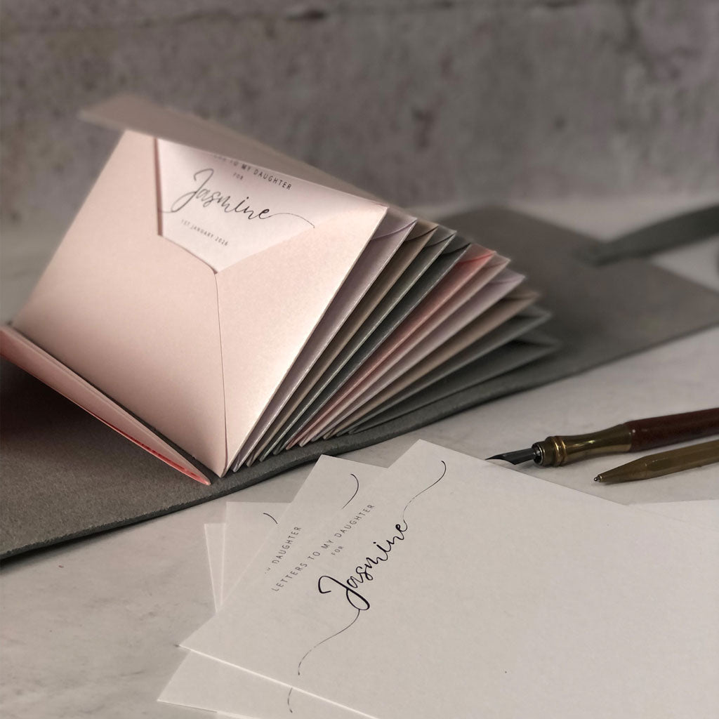 Letters To My Daughter Memory Book With Envelopes & Personalised Notecards