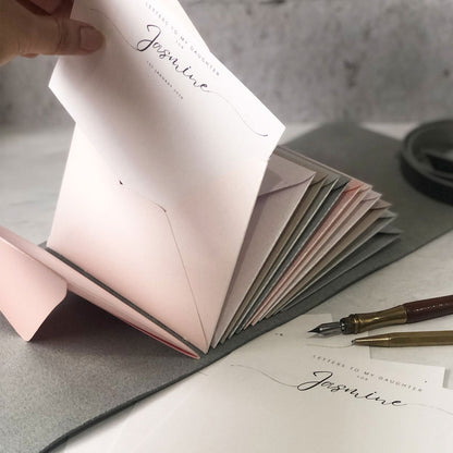 Letters To My Daughter Memory Book With Envelopes & Personalised Notecards