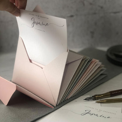 Letters To My Daughter Memory Book With Envelopes & Personalised Notecards