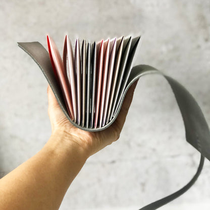 Personalised Leather Envelope Memory Book With Pearlescent Envelopes