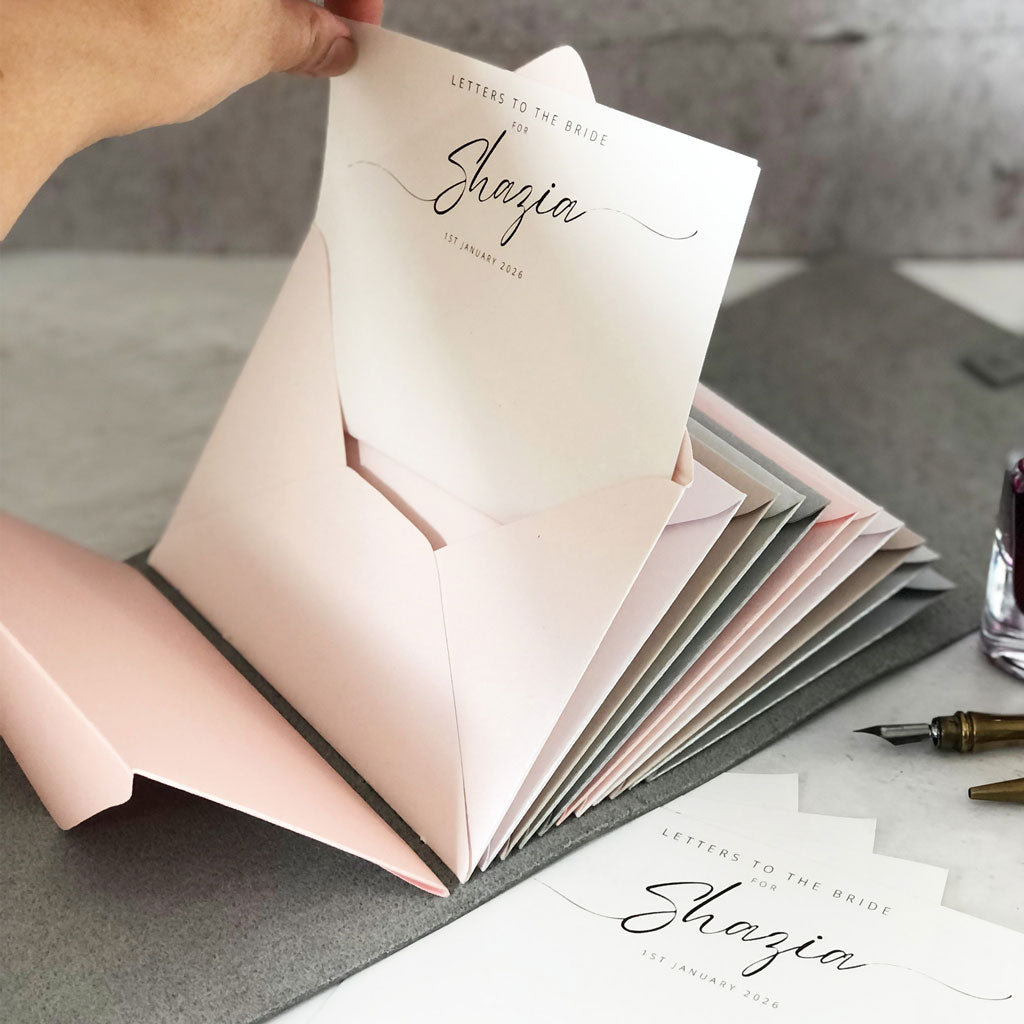 Personalised Notecard/Letter Inserts For Envelope Books