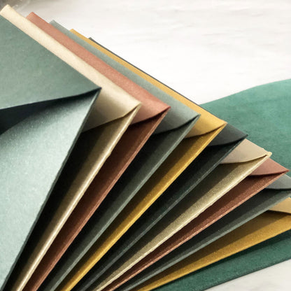 Personalised Leather Envelope Memory Book With Pearlescent Envelopes