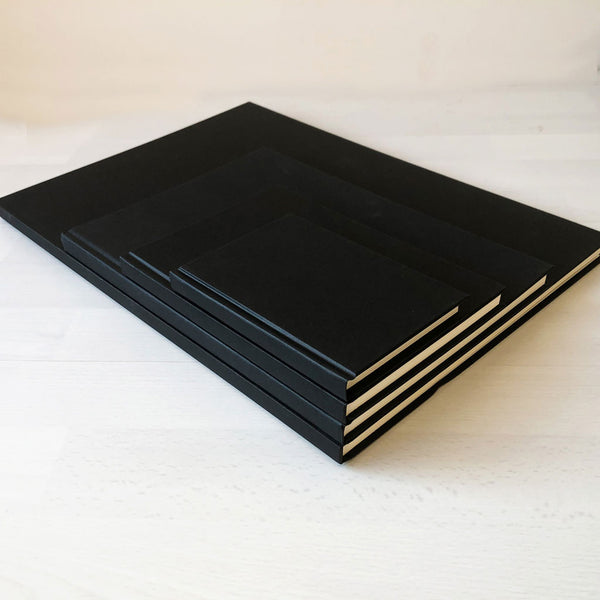 A3 black cloth hardback sketchbook