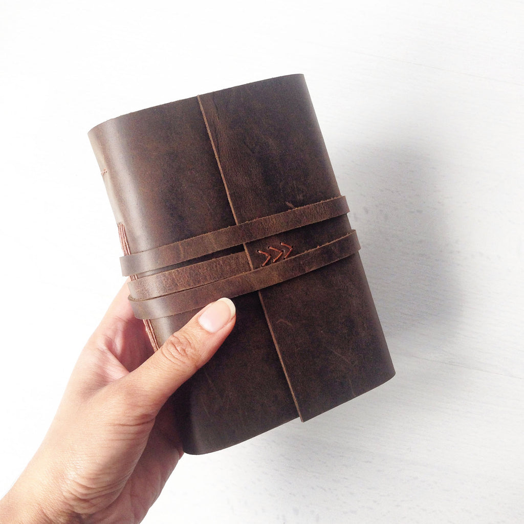 Brown Leather Wrap Sketchbook