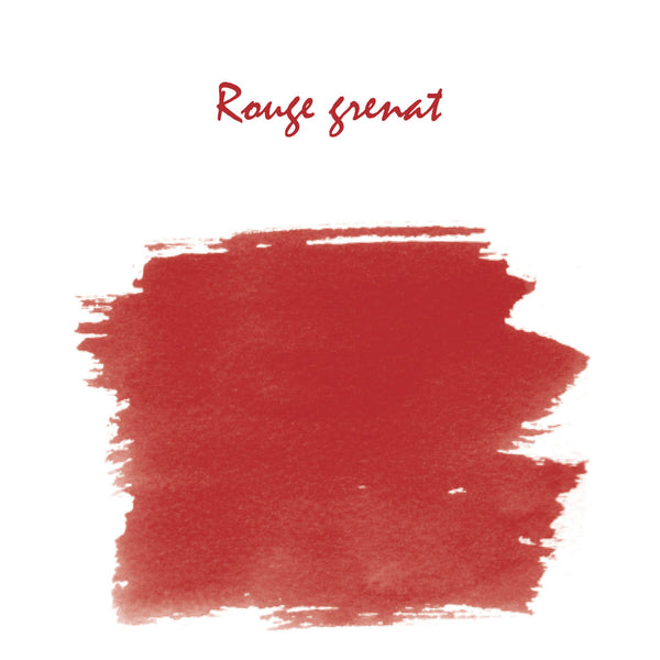 colour swatch Herbin fountain pen and calligraphy dip pen ink in rouge grenat