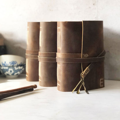 Personalized Blank Recipe Book with Kraft Brown Pages