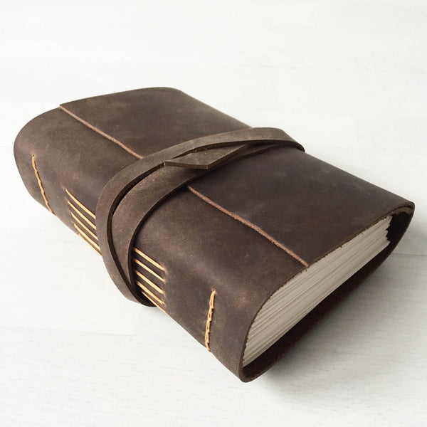 To Travel Is To Live Personalized Leather Journal, CUSTOMISABLE, A6 & A5