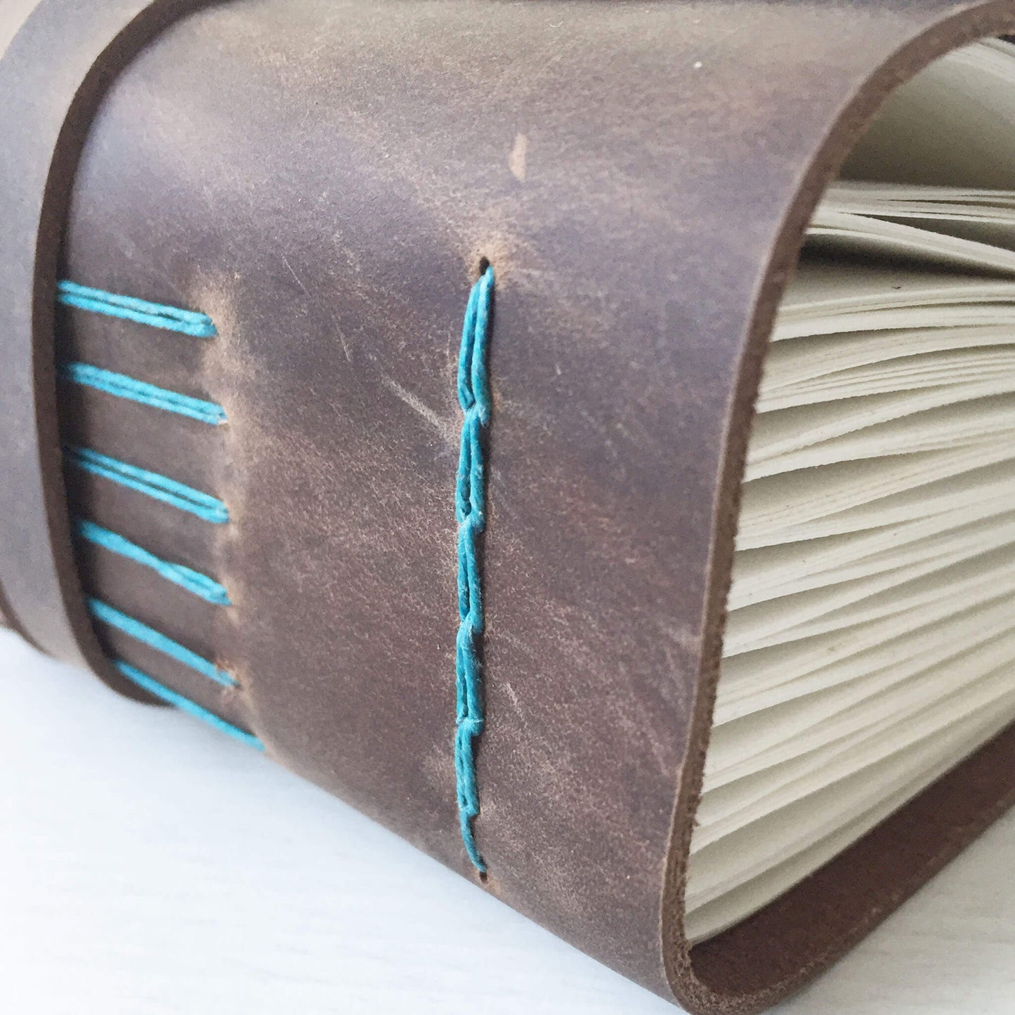Travelers Notebook | World Map Envelope Pages | Brown Leather