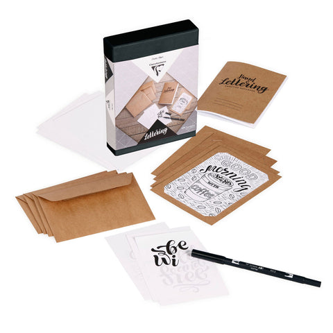 Brush Lettering Starter Kit With Tombow Brush Pen