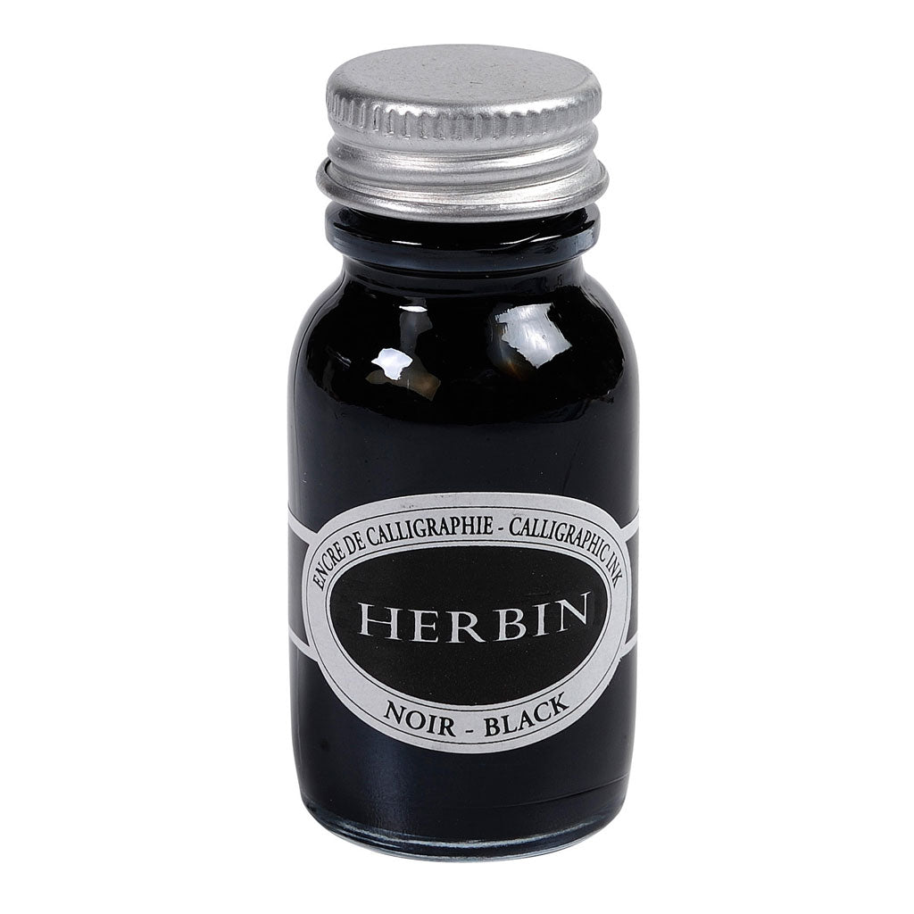 Herbin black calligraphy ink 15ml travel bottle
