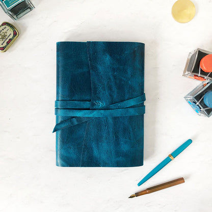 Tri-Fold Leather Notebook Cover, Custom Sizes