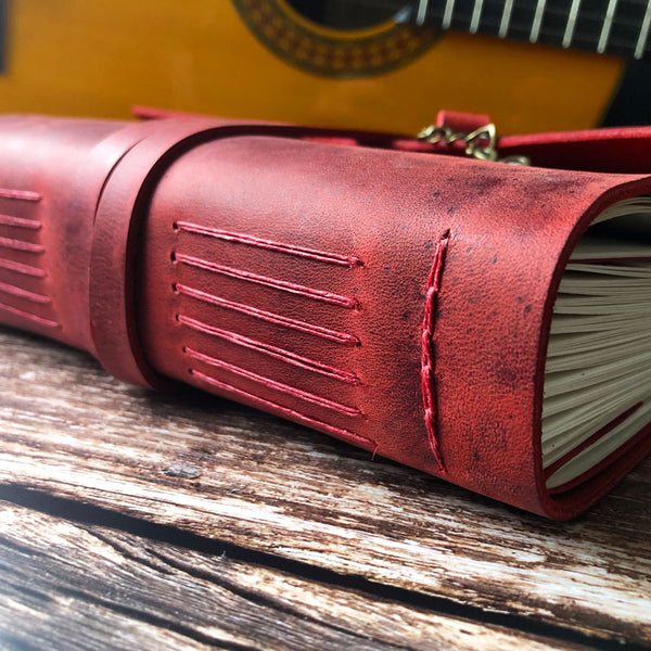 Leather Music Journal With Guitar Tab Notation Paper