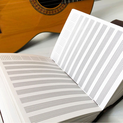Leather Music Journal With Guitar Tab Notation Paper