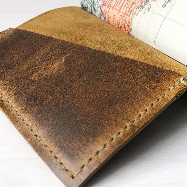 Contrast Colour Leather Journal, Multi Colour Binding