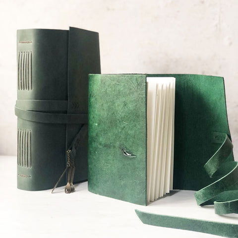 Imperfectly perfect leather journals, green seconds leather