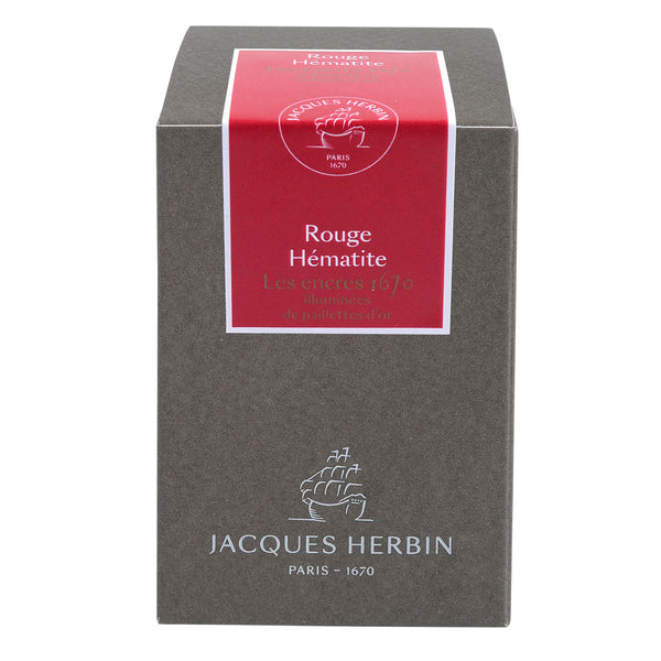 J Herbin 1670 Rouge Hematite Ink Bottle Box
