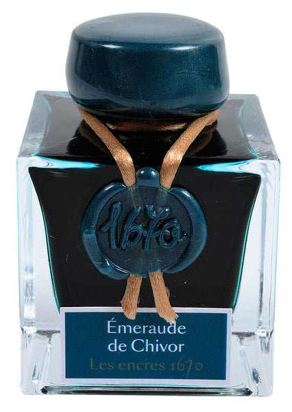 J Herbin 1670 Emerald of Chivor calligraphy Ink Bottle Box