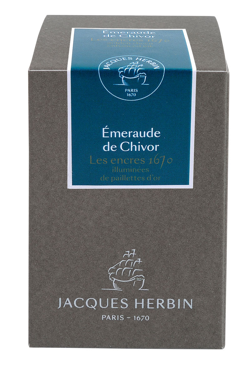 J Herbin 1670 Emerald of Chivor calligraphy Ink Bottle Box