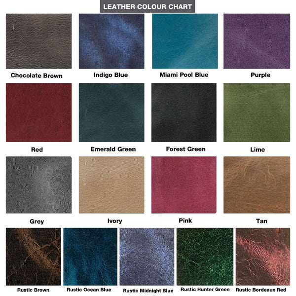 Leather colour chart