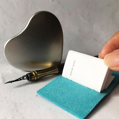 miniature turquoise leather gratitude journal